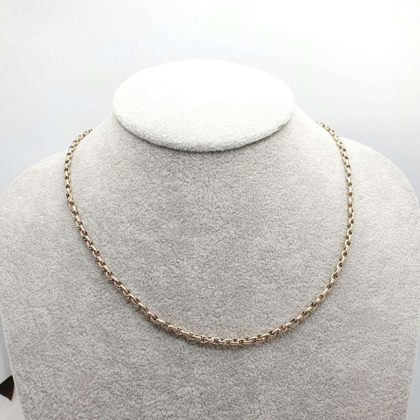 Antique Victorian Pinchbeck Belcher Chain Necklace Dog Clip Guard Cable Link 7.96g 44cm Vintage