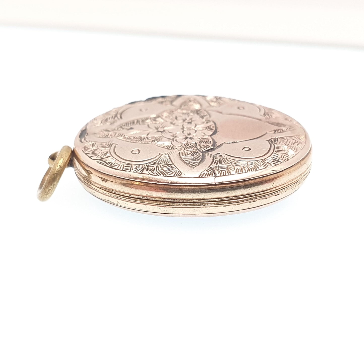Antique 9ct Gold Coral & Seed Pearl Locket Back and Front Sky Blue Enamel Victorian Necklace Pendant 9k 9kt