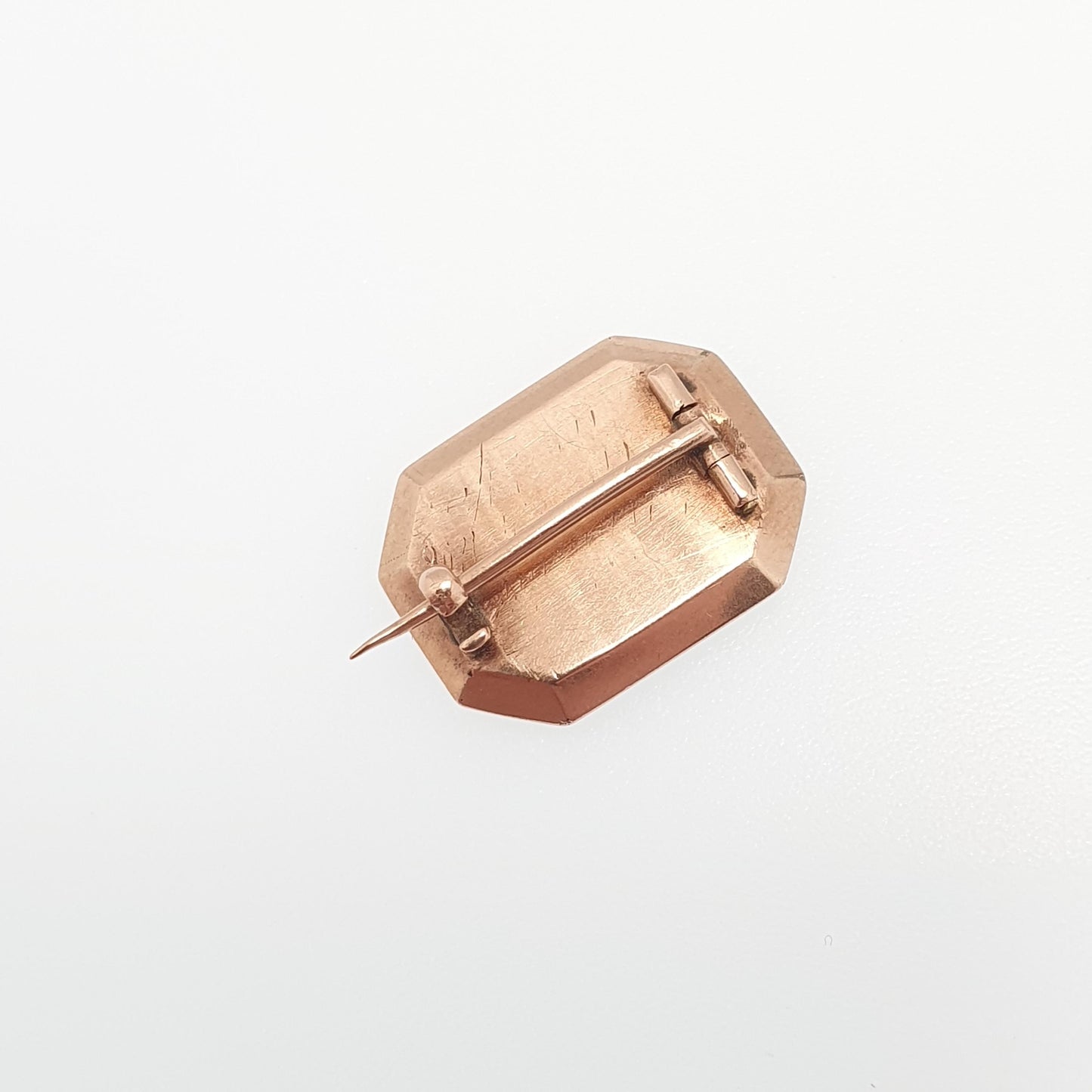 Antique 9ct Rose Gold Mourning Brooch Locket Braided Hair Solid 9k 375 Vintage Womens Jewellery Jewelry