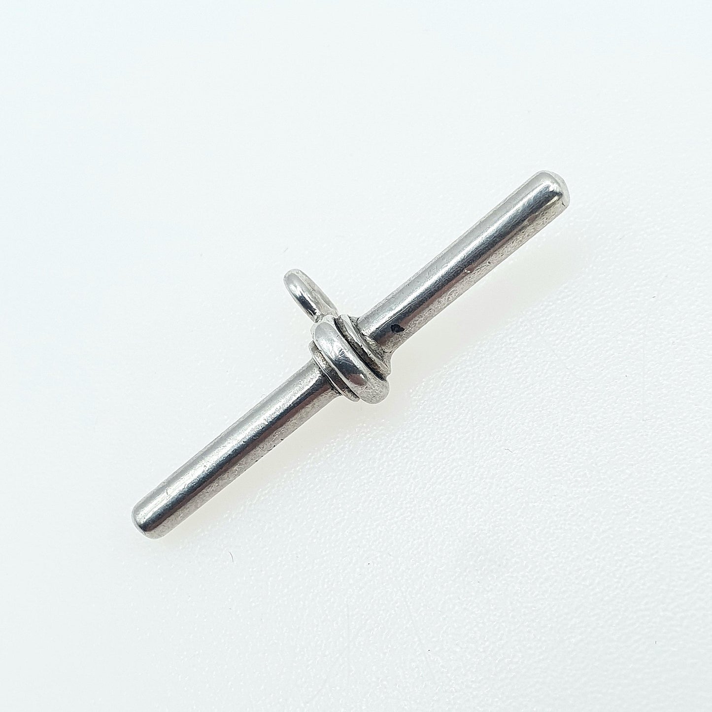 Antique Victorian Solid Silver T Bar Pendant Charm Necklace Unisex Mens Womens Jewelry Jewellery Albert Chain
