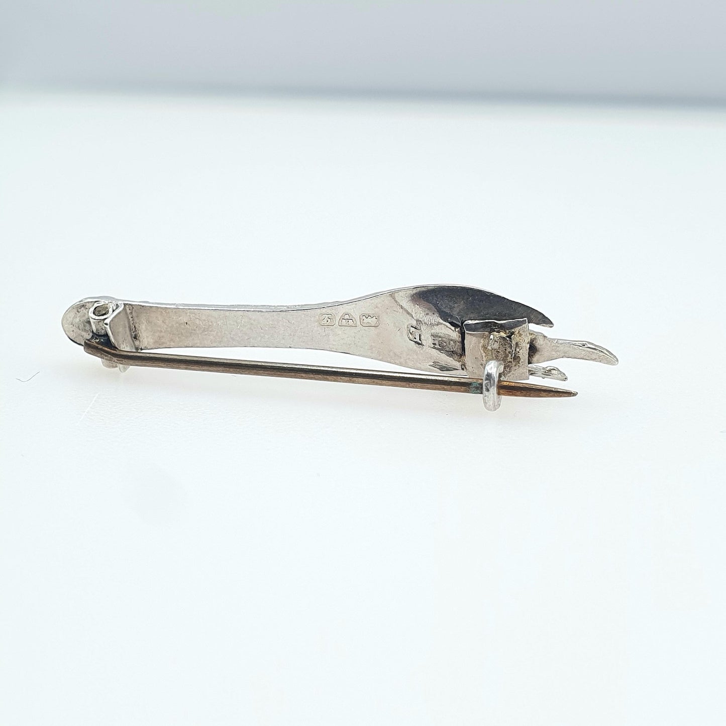Antique Sterling Silver Grouse Foot Brooch Lucky Bird Claw Hunting Scottish Highlands Jewelry Jewellery Animal Unisex