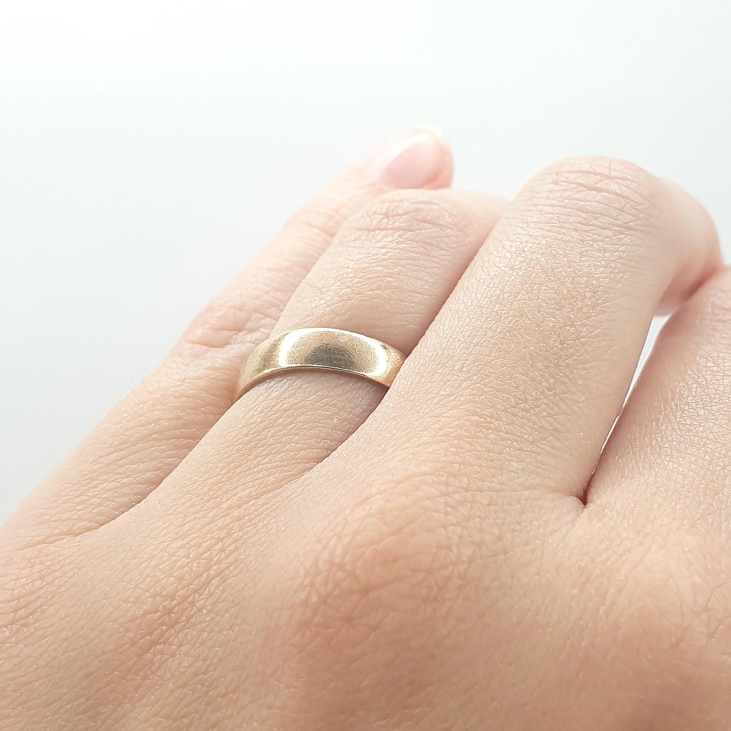 Antique Rolled Gold Band Ring Stacker Stacking Gold Filled Wedding Vintage Mens Womens Jewelry Jewellery UK O US 7