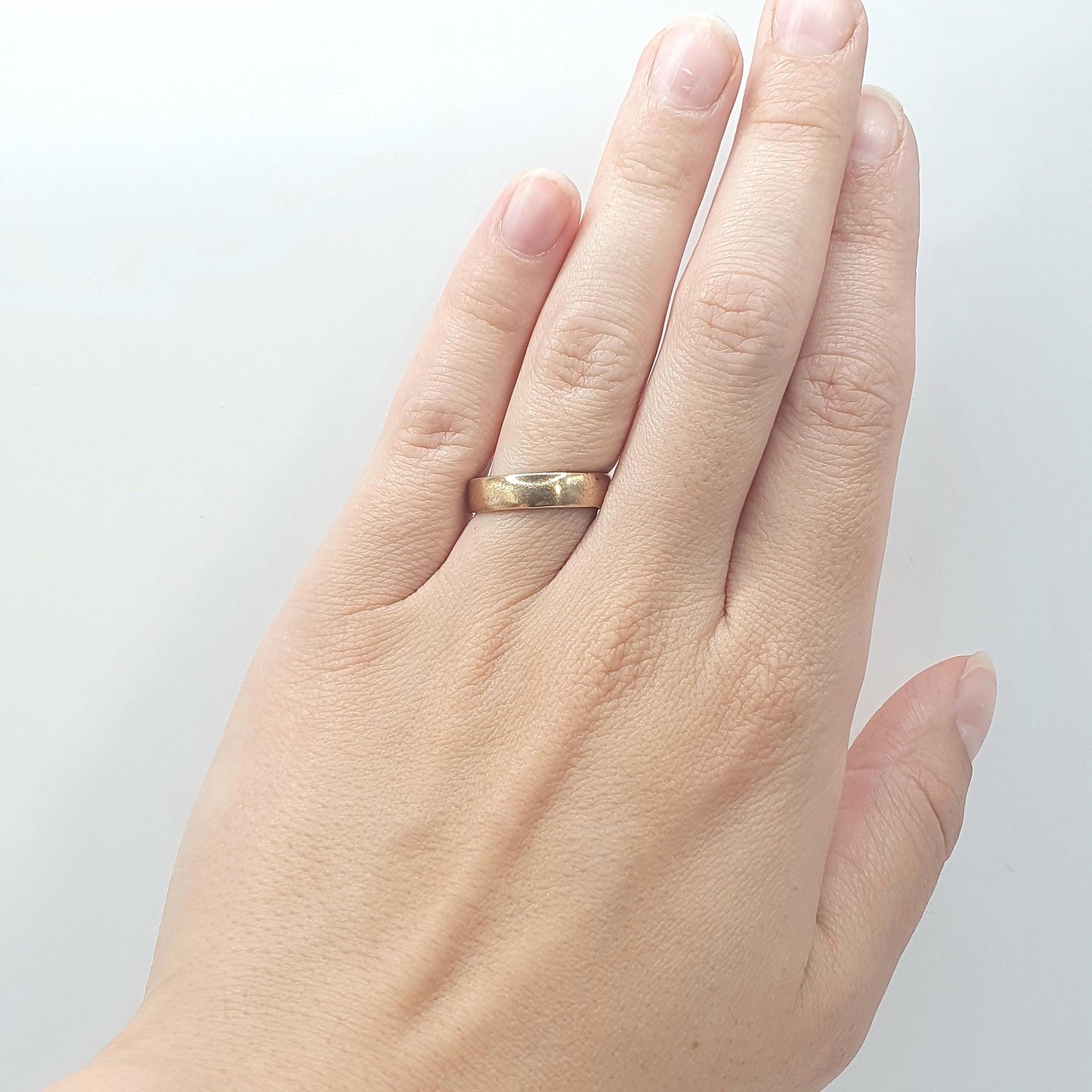 Antique Rolled Gold Band Ring Stacker Stacking Gold Filled Wedding Vintage Mens Womens Jewelry Jewellery UK O US 7