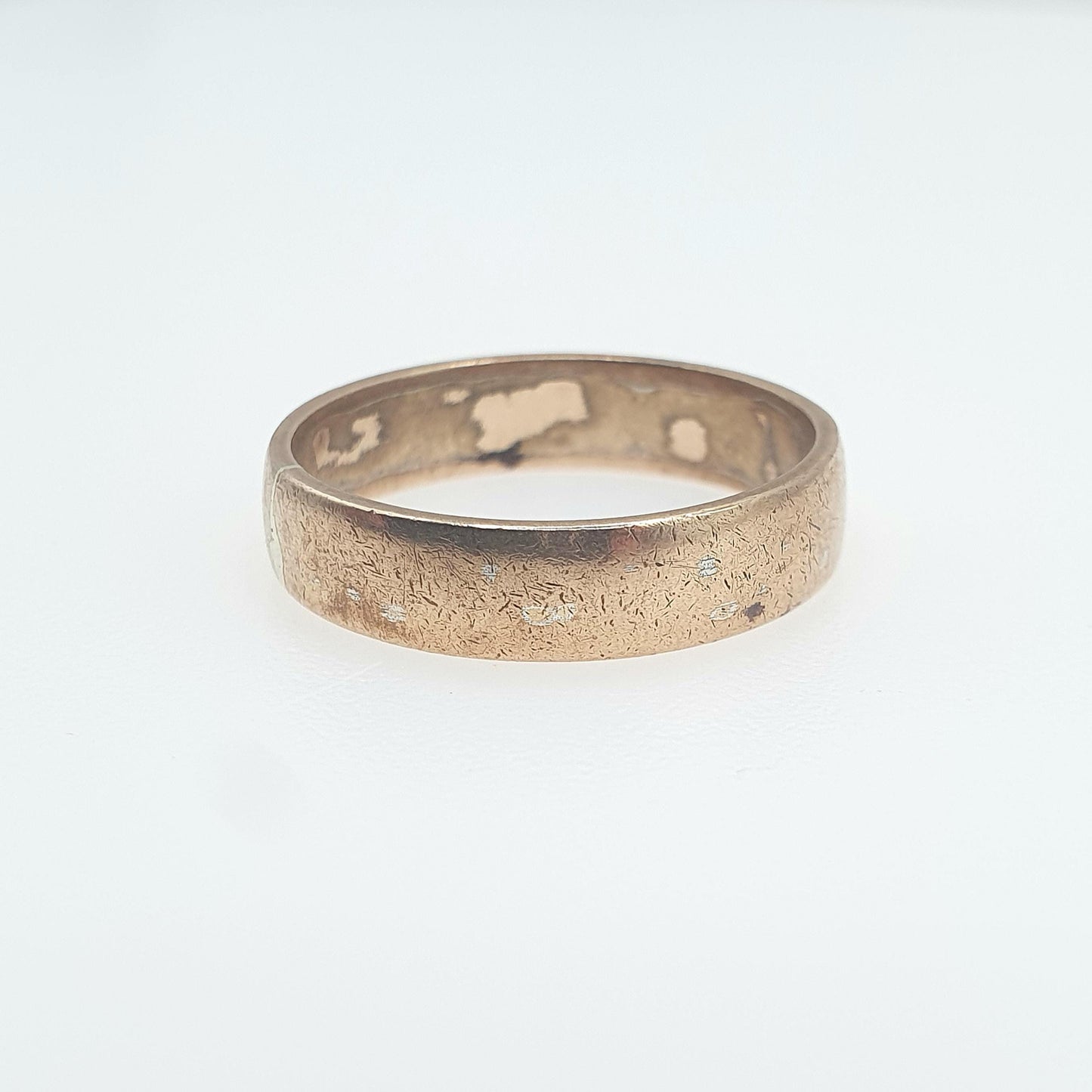 Antique Rolled Gold Band Ring Stacker Stacking Gold Filled Wedding Vintage Mens Womens Jewelry Jewellery UK O US 7
