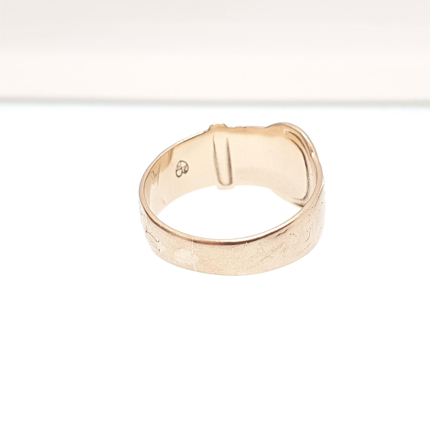 Vintage 9k 9ct Gold Buckle Band Ring Stacking Stacker 1963 Hallmarked Solid 375 9kt Belt Jewelry Jewellery