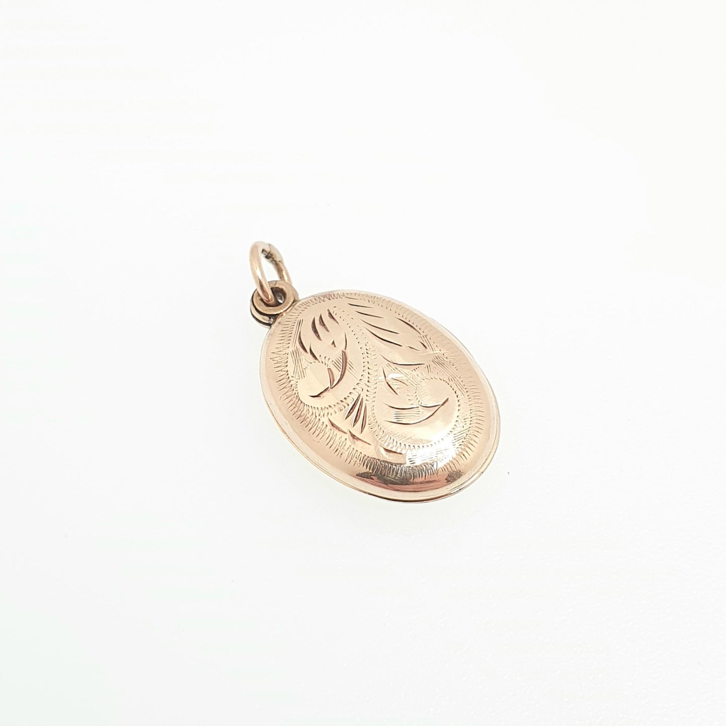 Vintage Solid 9k 9kt Gold Locket Oval All 9ct 9 Carat Small Necklace Engraved Photo Picture Pendant Retro Jewelry Jewellery