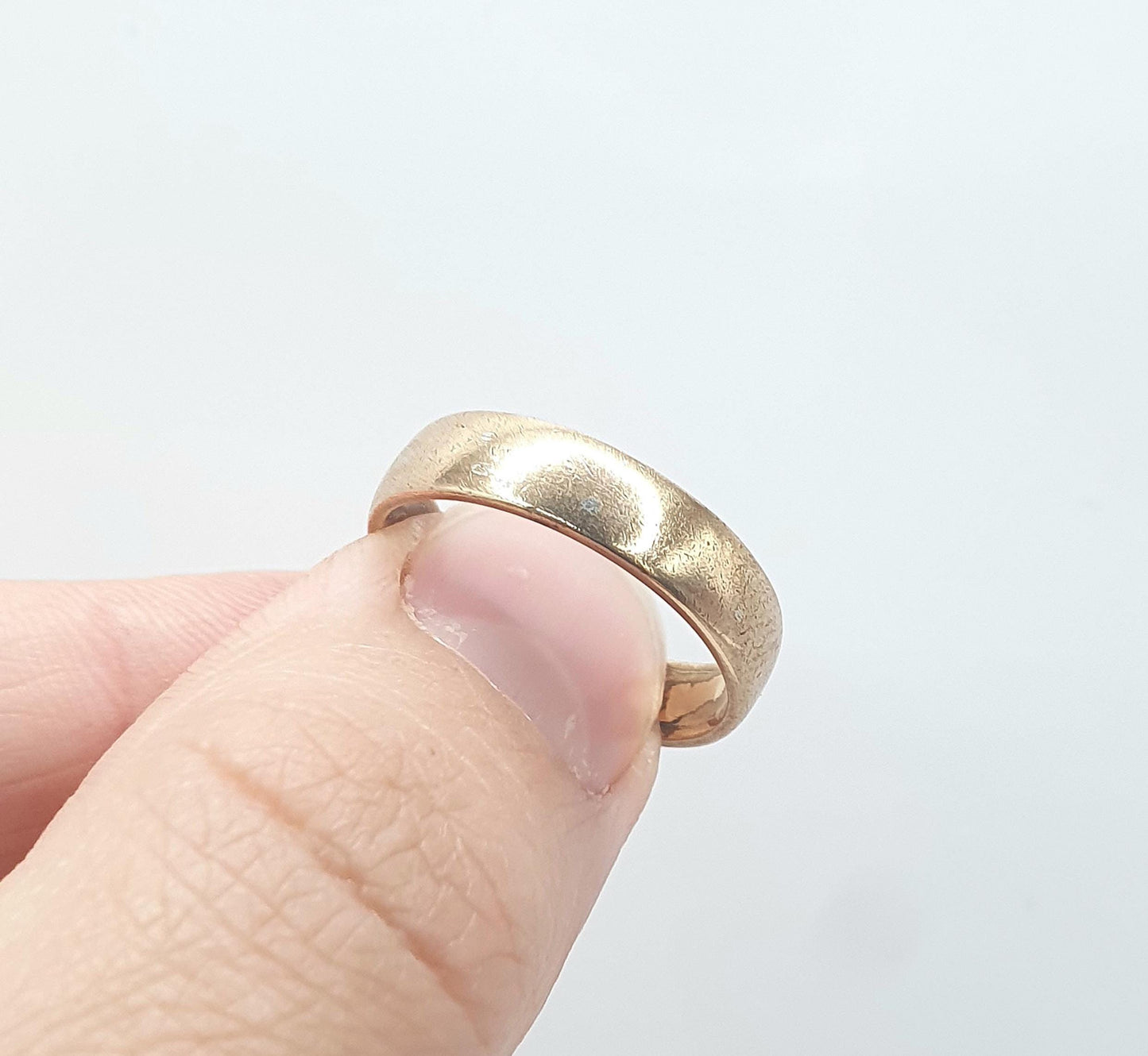 Antique Rolled Gold Band Ring Stacker Stacking Gold Filled Wedding Vintage Mens Womens Jewelry Jewellery UK O US 7