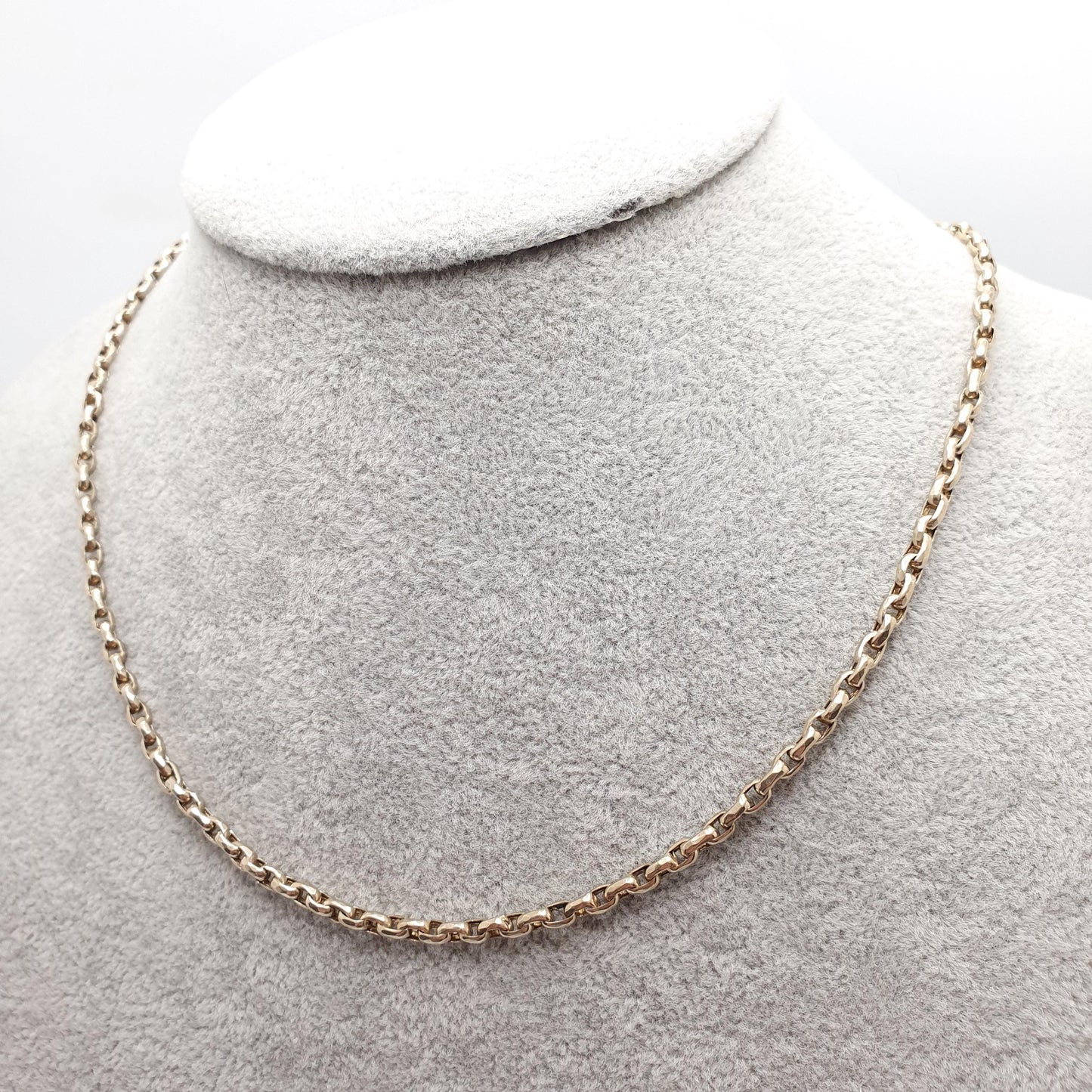 Antique Victorian Pinchbeck Belcher Chain Necklace Dog Clip Guard Cable Link 7.96g 44cm Vintage