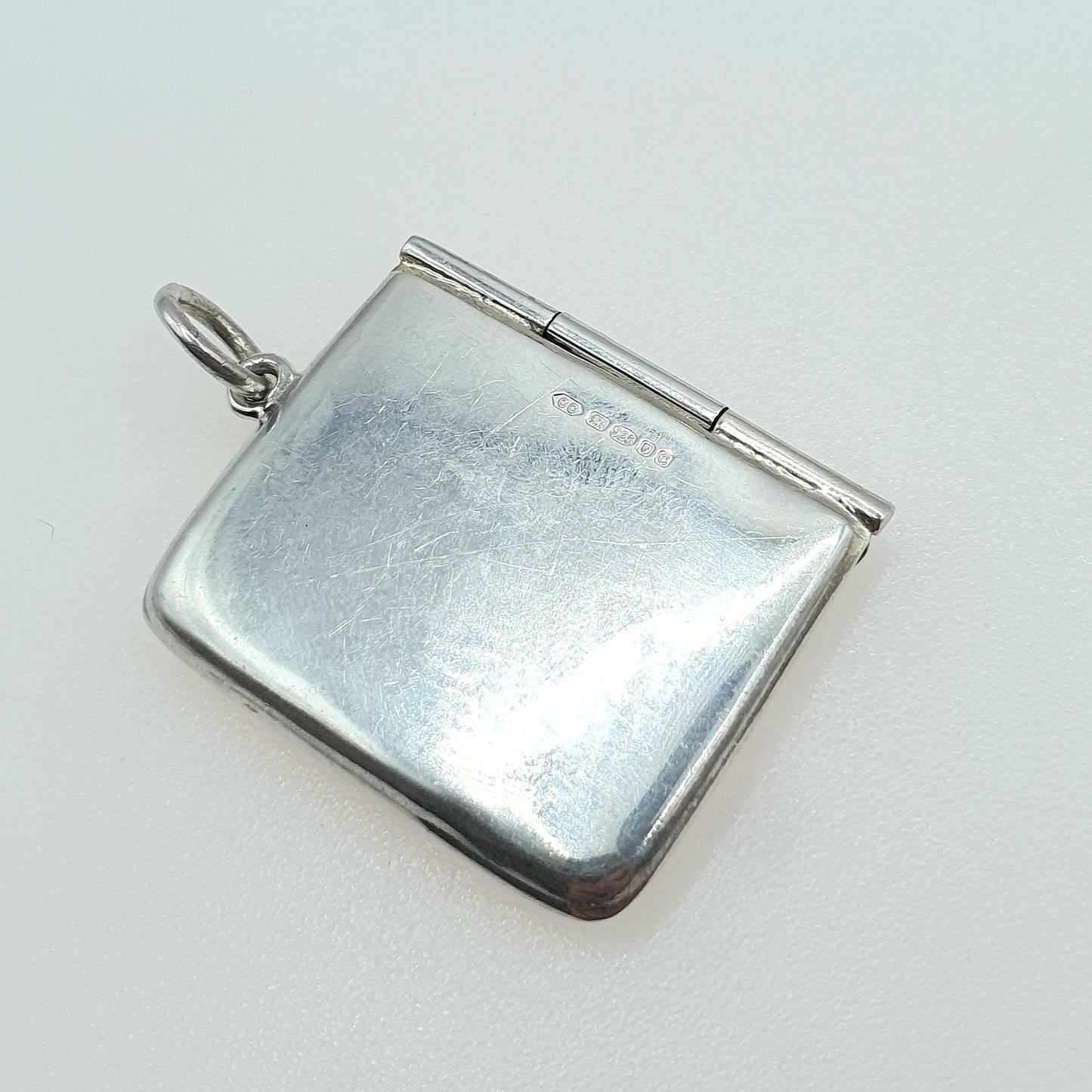 Vintage Sterling Silver Letter Locket Large Stamp Envelope Love Letters Necklace Pendant 925 Jewelry Jewellery
