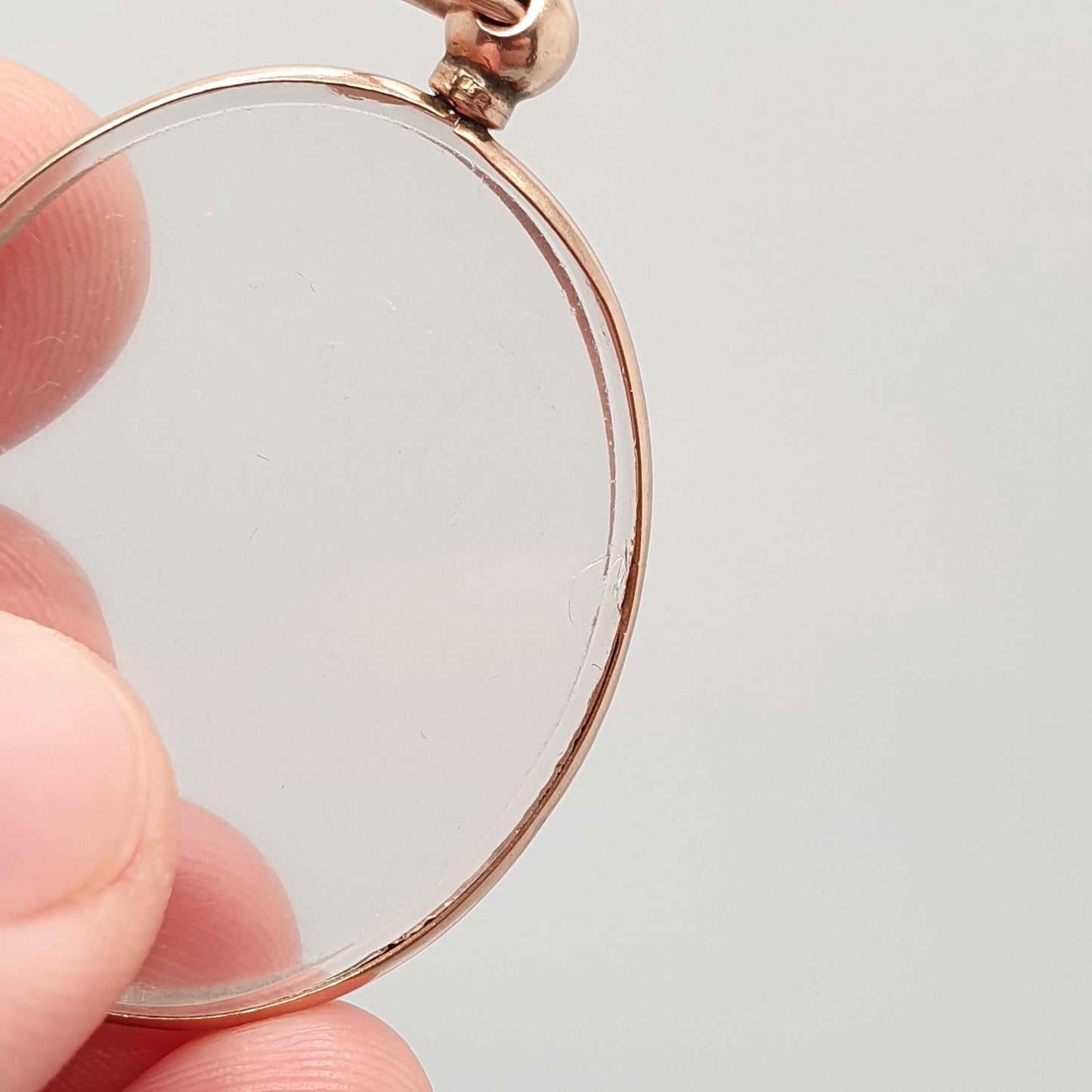 Antique 9ct Rose Gold Locket Pendant Necklace Solid 375 9k 9kt Oval 1906 Hallmarked Double Sided Vintage