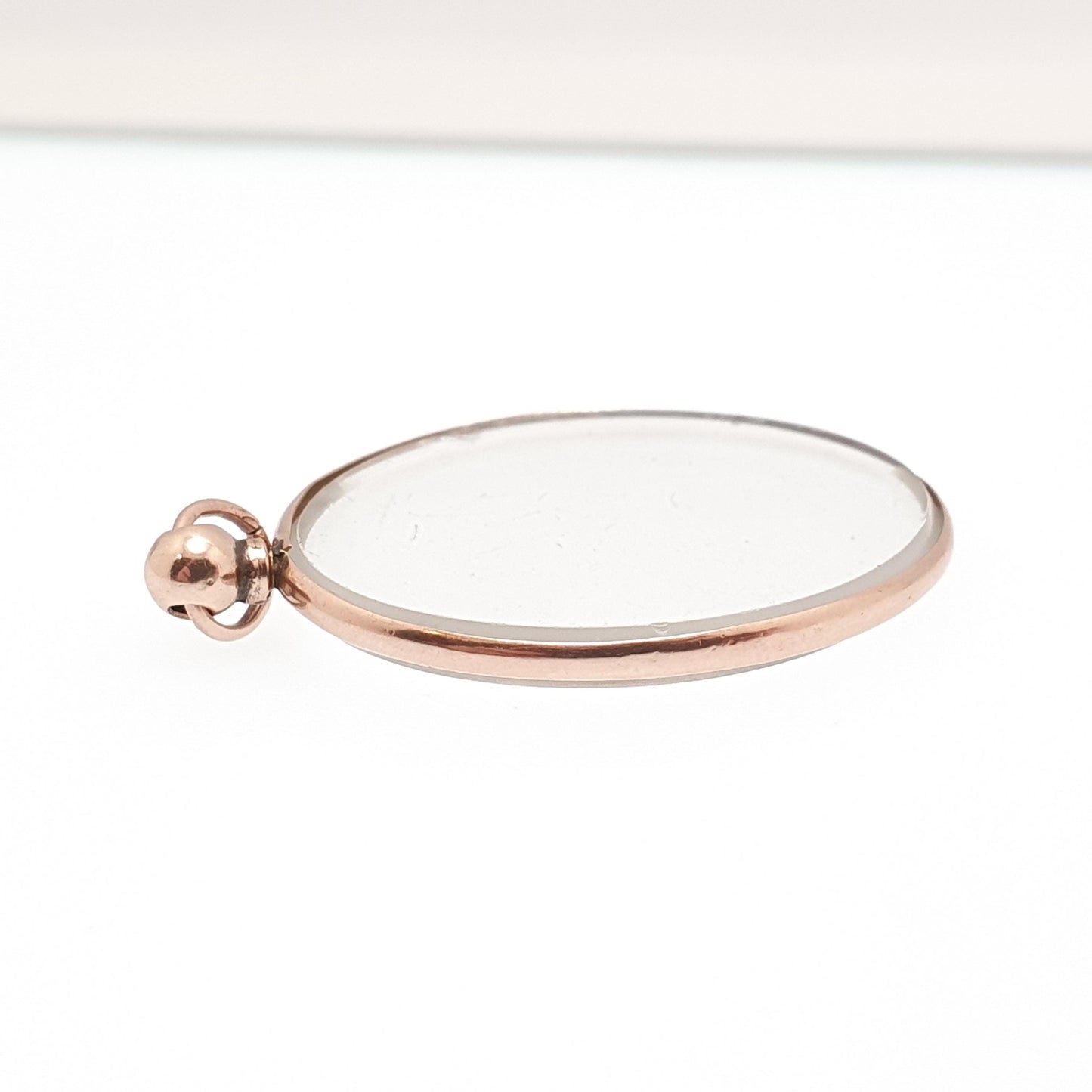 Antique 9ct Rose Gold Locket Pendant Necklace Solid 375 9k 9kt Oval 1906 Hallmarked Double Sided Vintage