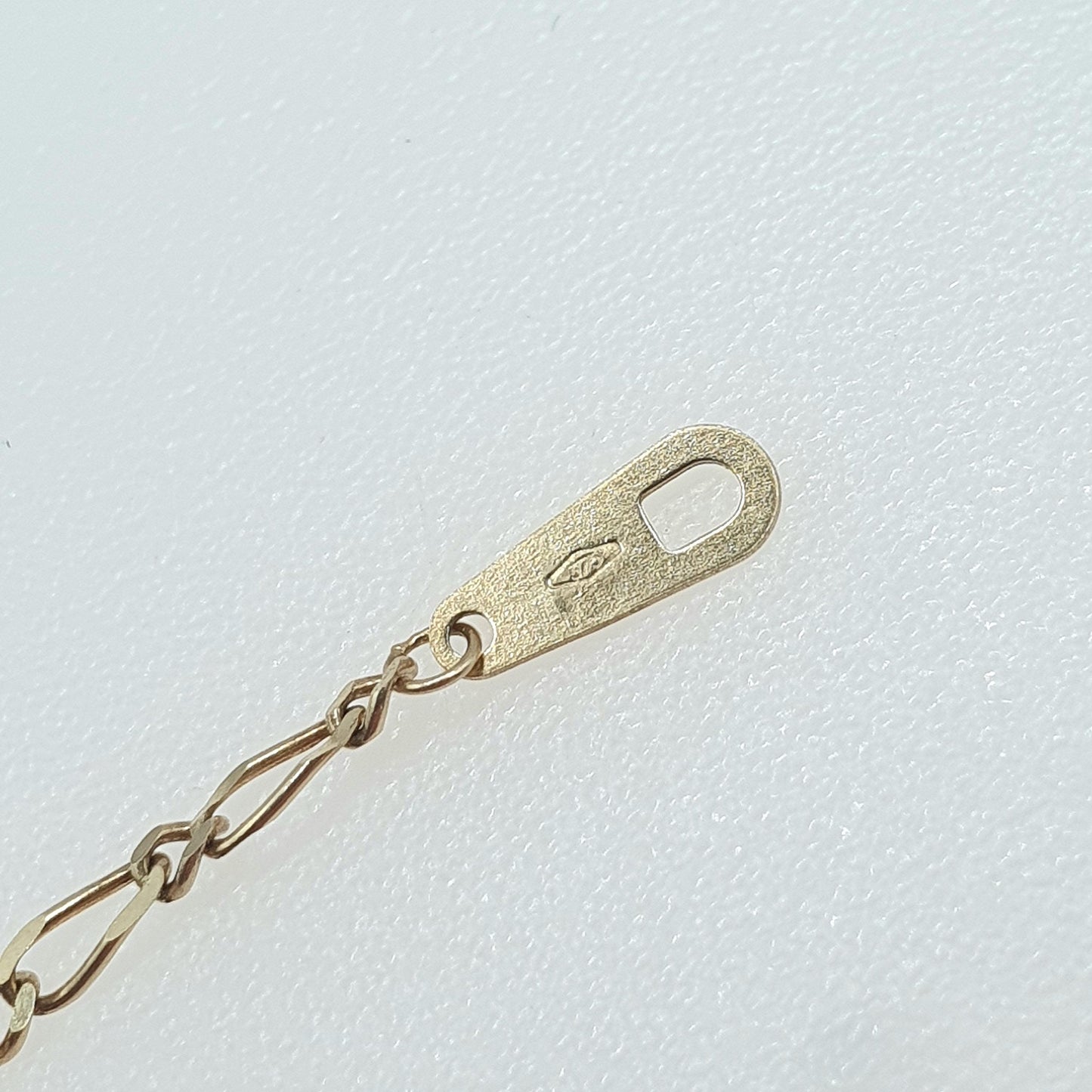 Vintage 9ct Gold Figaro Link Style Chain Necklace Curb Links Solid 9k 9kt 1.41g 41cm  Womens Jewellery Jewelry
