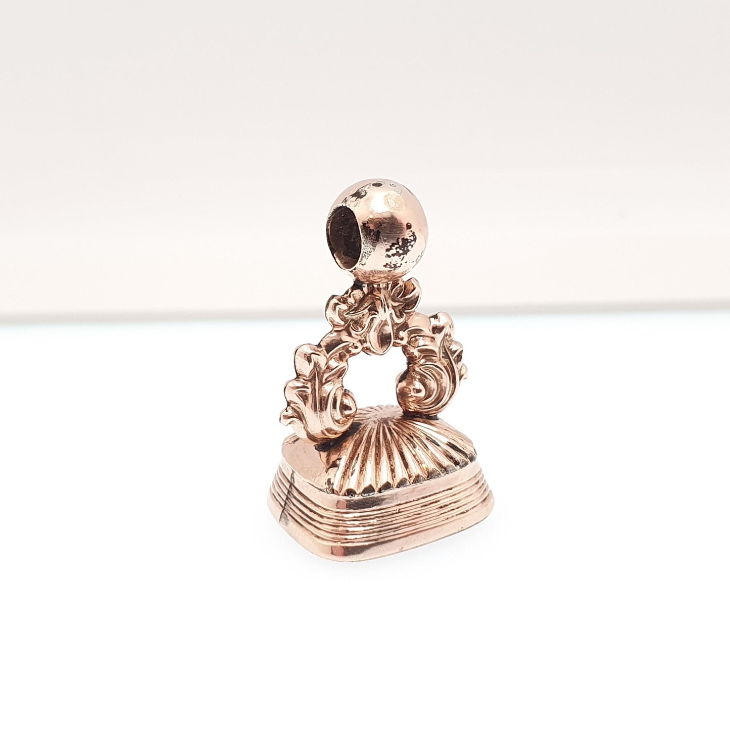 Antique 9ct Gold Cased "D" Intaglio Fob Pendant Letter D Necklace Victorian Carnelian Gemstone Albert Seal Vintage Jewellery Jewelry
