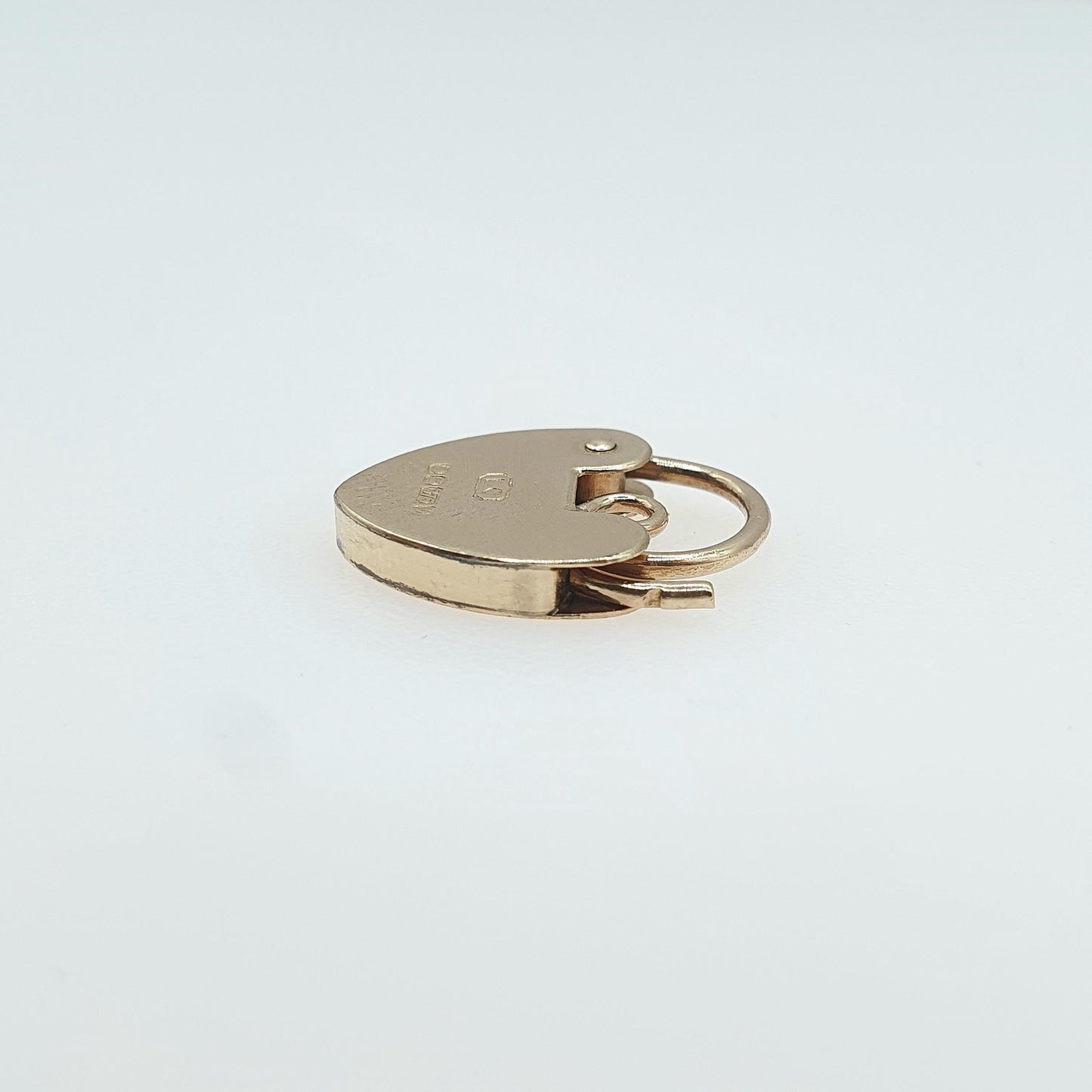 Vintage 9ct Gold Padlock Clasp Charm Solid 9kt 9k Necklace Bracelet Heart Small Jewelry Jewellery