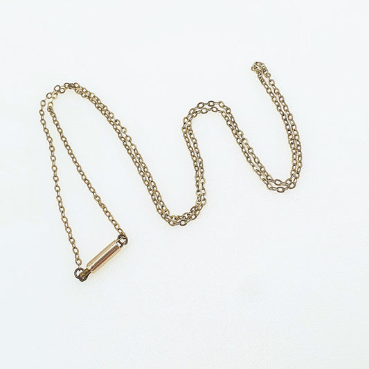 Antique Victorian Rolled Gold Cable Link Chain Necklace Oval Trace Gold Filled 1.08g 43cm Vintage Jewelry Jewellery Womens Mens