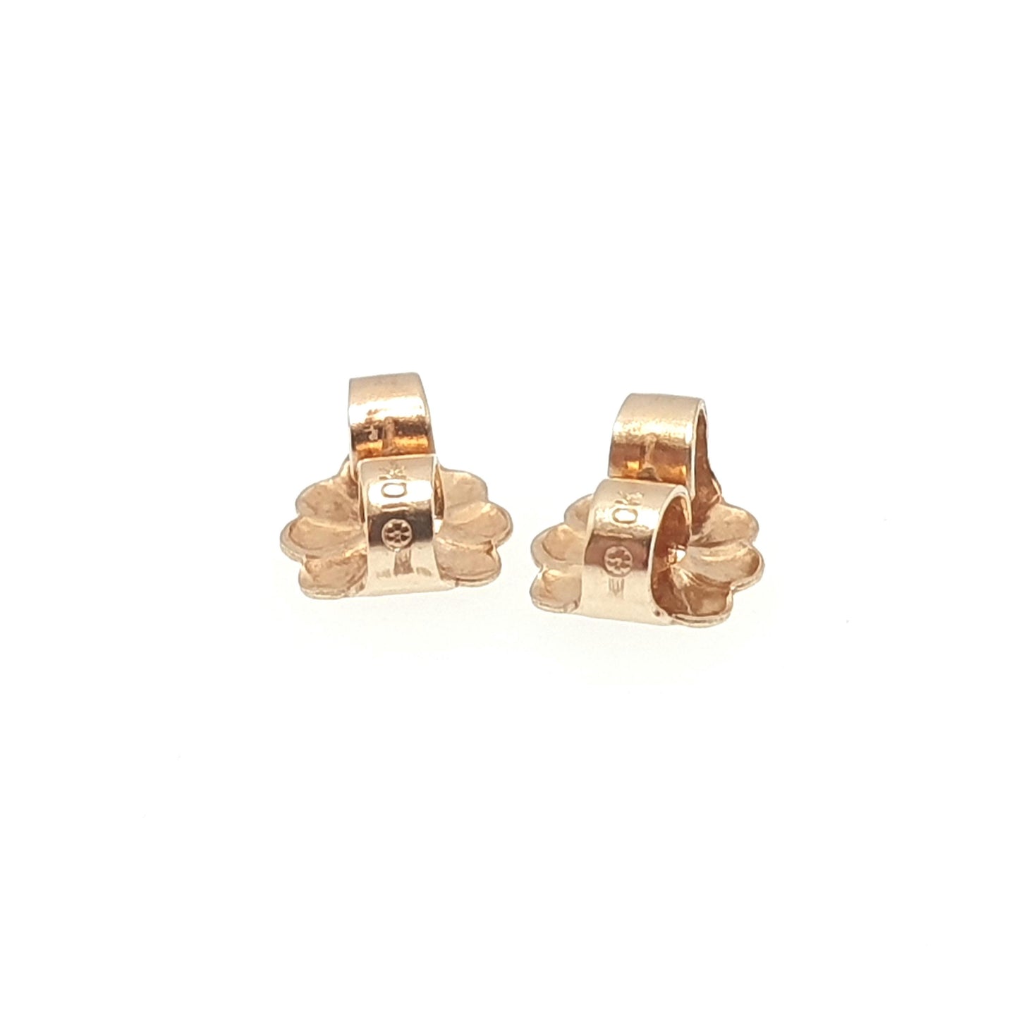 Vintage 9ct Gold Emerald & Diamond Stud Earrings Small Cluster Solid 9k 375 Genuine Gemstone Jewelry Jewellery