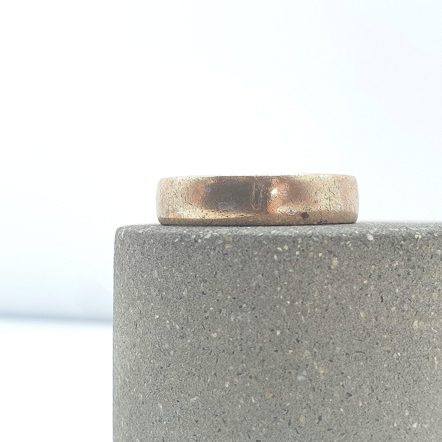 Antique Rolled Gold Band Ring Stacker Stacking Gold Filled Wedding Vintage Mens Womens Jewelry Jewellery UK O US 7