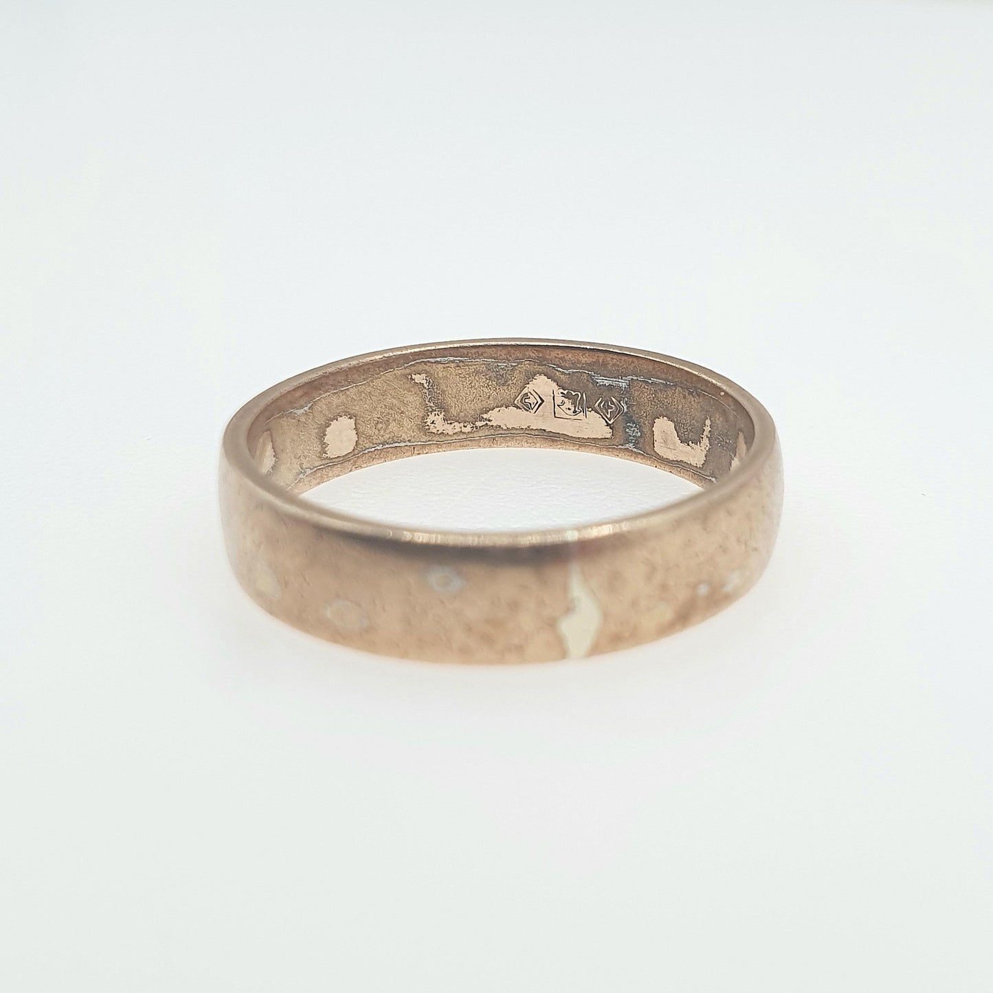 Antique Rolled Gold Band Ring Stacker Stacking Gold Filled Wedding Vintage Mens Womens Jewelry Jewellery UK O US 7