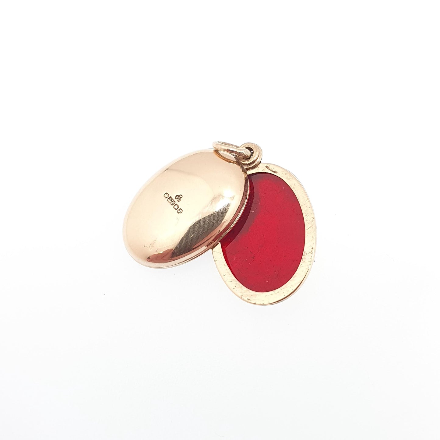 Vintage Solid 9k 9kt Gold Locket Oval All 9ct 9 Carat Small Necklace Engraved Photo Picture Pendant Retro Jewelry Jewellery