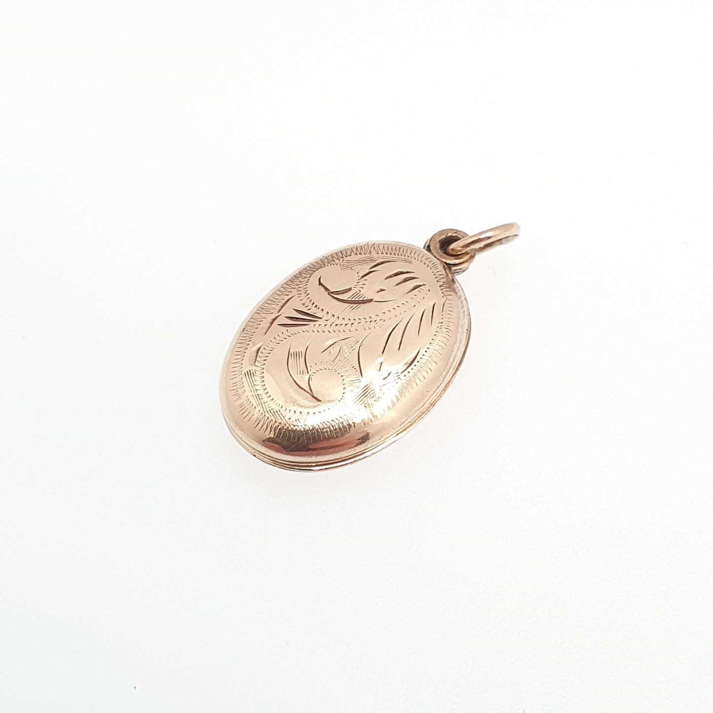 Vintage Solid 9k 9kt Gold Locket Oval All 9ct 9 Carat Small Necklace Engraved Photo Picture Pendant Retro Jewelry Jewellery