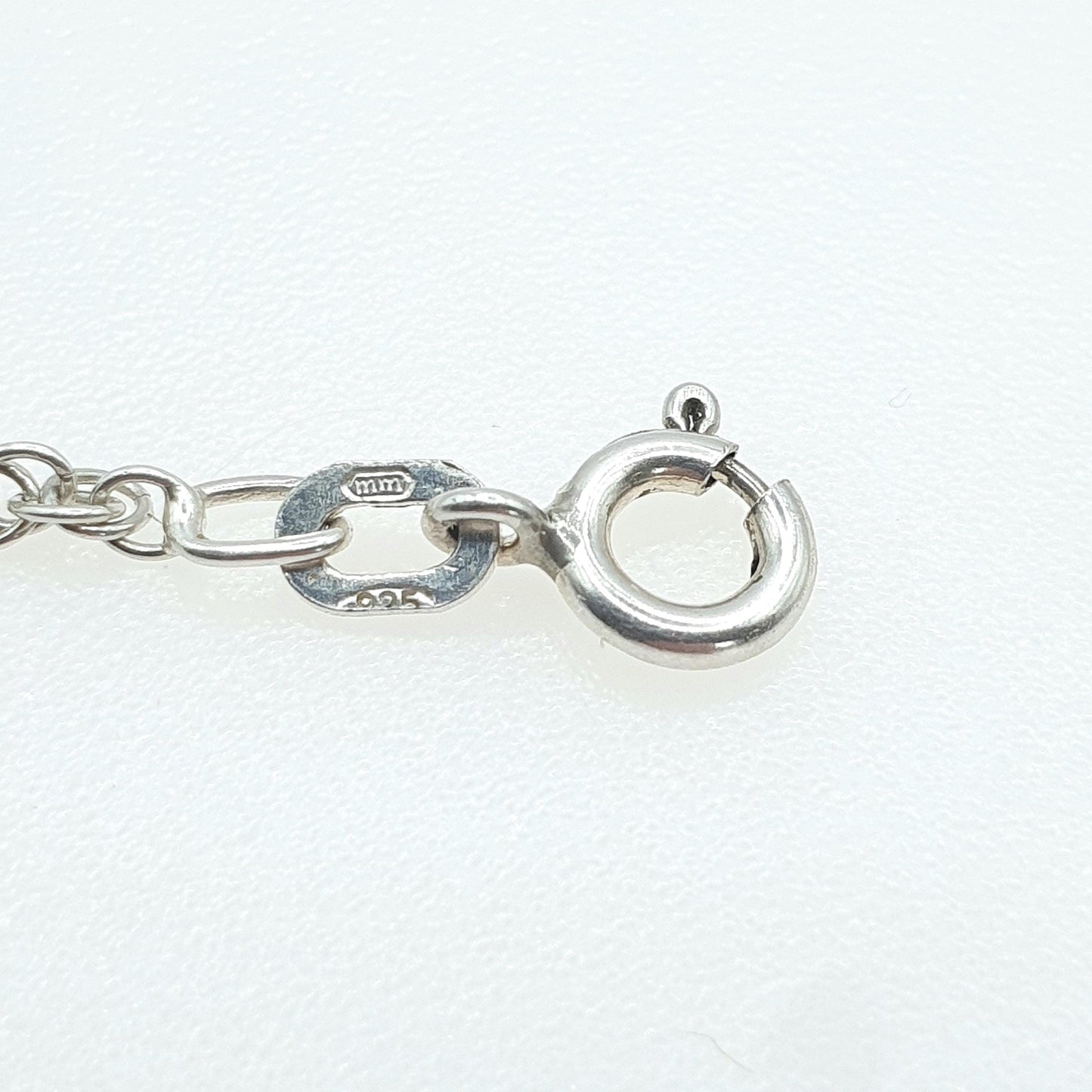 Vintage Sterling Silver Rope Link Chain Necklace Twist Unisex Mens Womens Jewelry Jewellery Retro 4.46g 46cm 18.1”