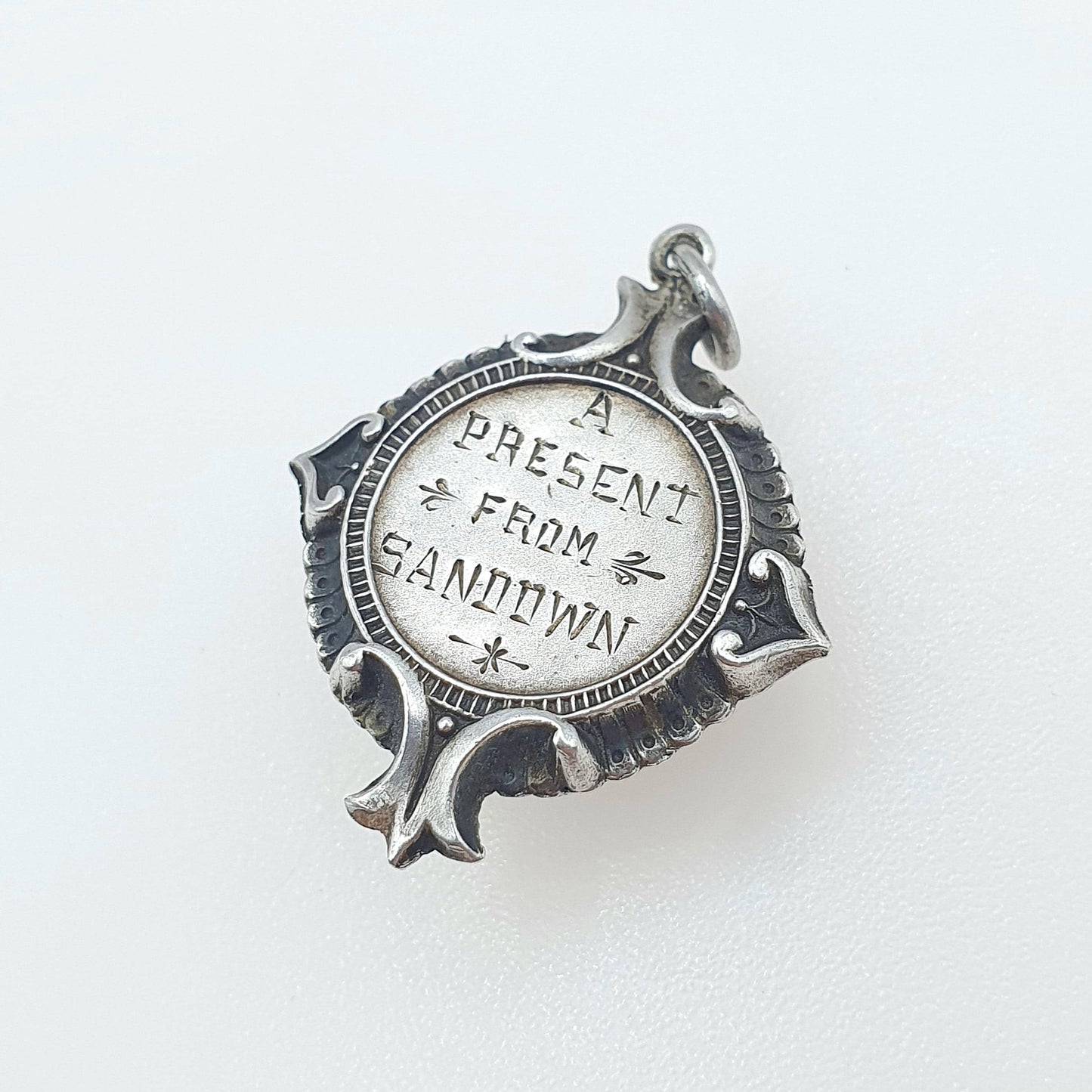 Antique Victorian Solid Silver Millefiori Pendant Venetian Murano Glass Genuine 1800s Etruscan Womens Jewelry Jewellery Mens