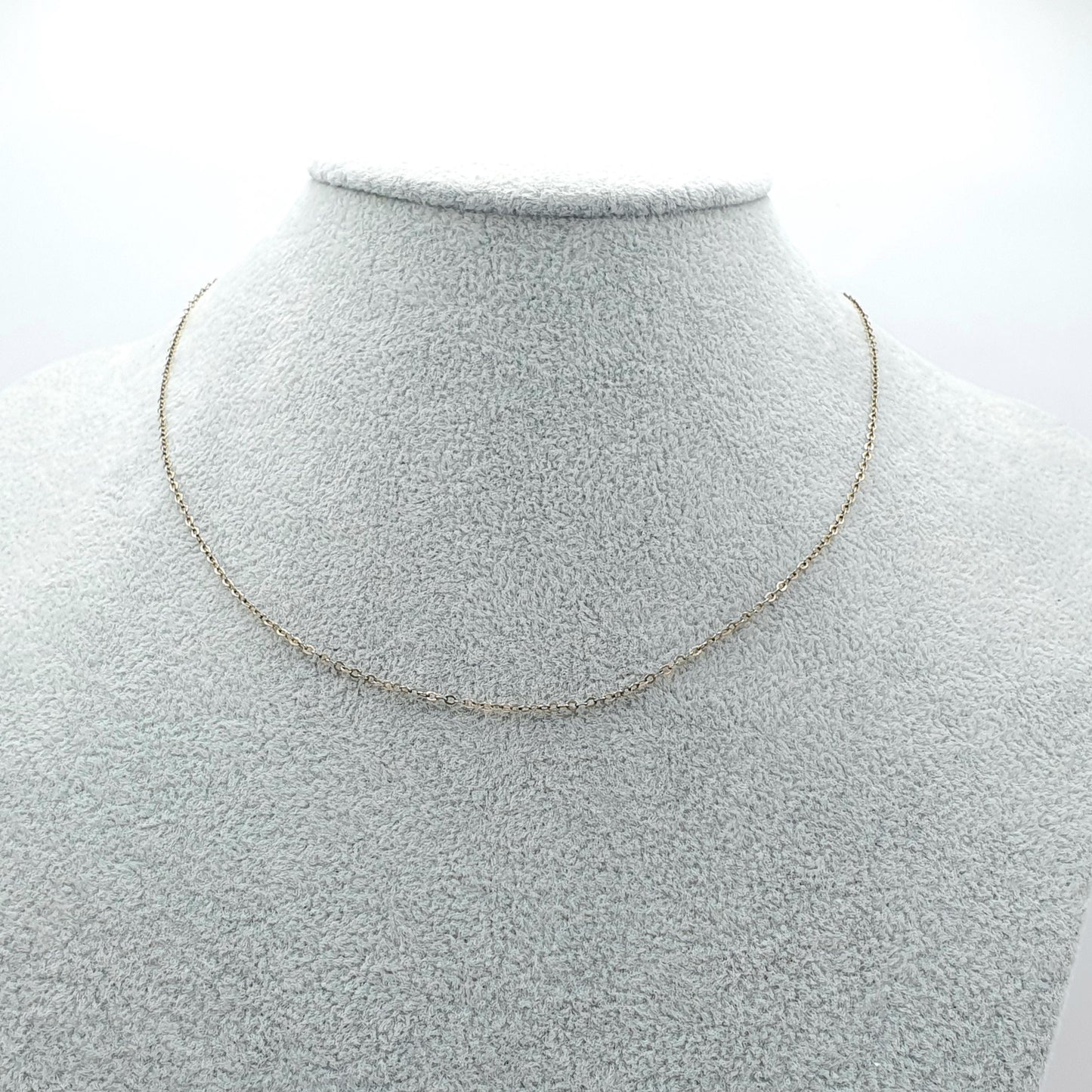 Antique Victorian Rolled Gold Cable Link Chain Necklace Oval Trace Gold Filled 1.08g 43cm Vintage Jewelry Jewellery Womens Mens