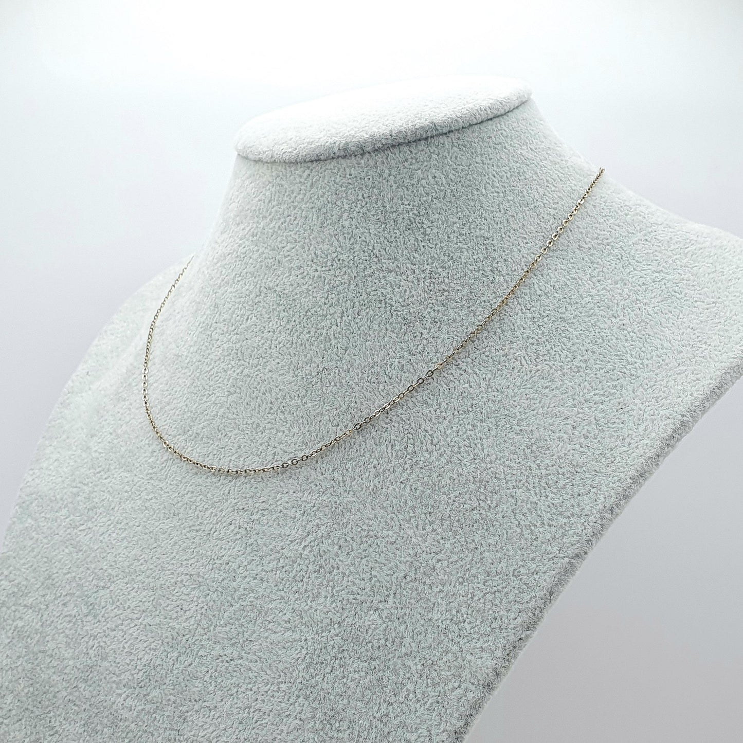 Antique Victorian Rolled Gold Cable Link Chain Necklace Oval Trace Gold Filled 1.08g 43cm Vintage Jewelry Jewellery Womens Mens