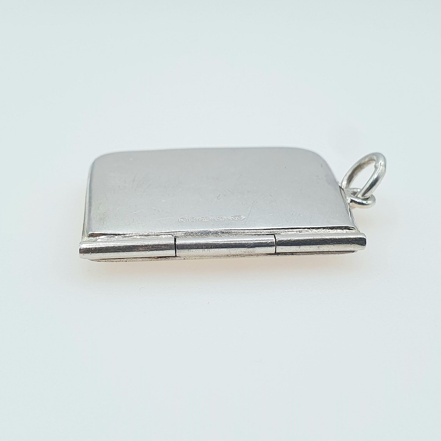 Vintage Sterling Silver Letter Locket Large Stamp Envelope Love Letters Necklace Pendant 925 Jewelry Jewellery