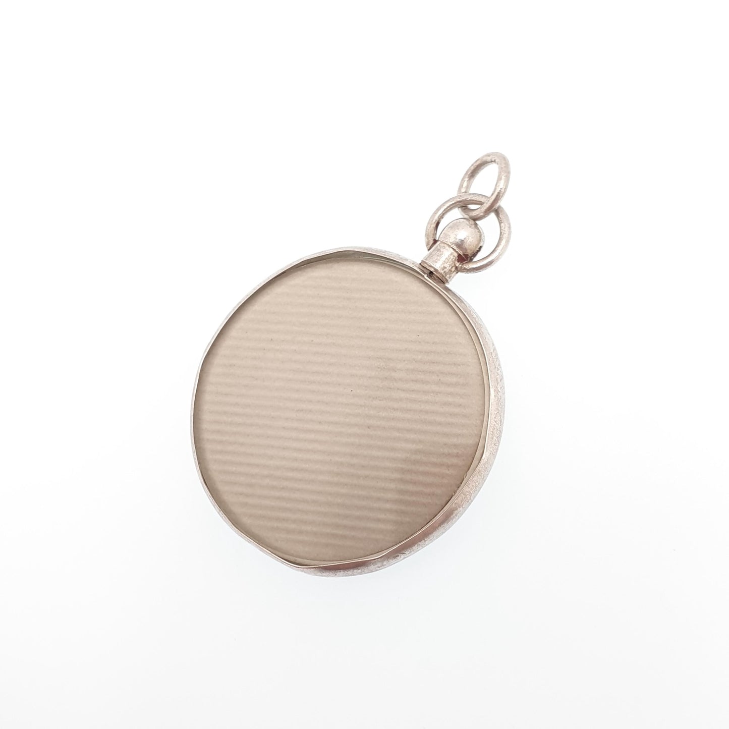 Antique Sterling Silver Locket Pendant Double Sided Large Necklace Picture Photo Vintage Womens Jewelry Jewellery