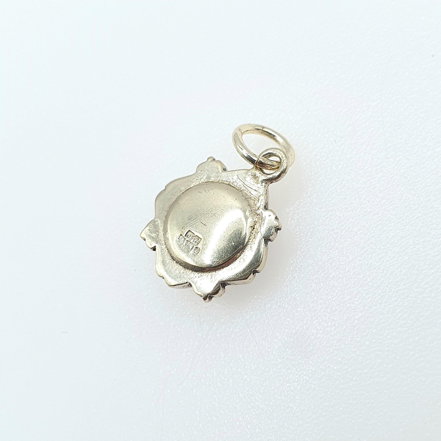 Vintage Gold on Sterling Silver Wedgwood Pendant Sky Blue Jasperware Flower Floral Womens Ladies Jewelry Jewellery Daisy Charm