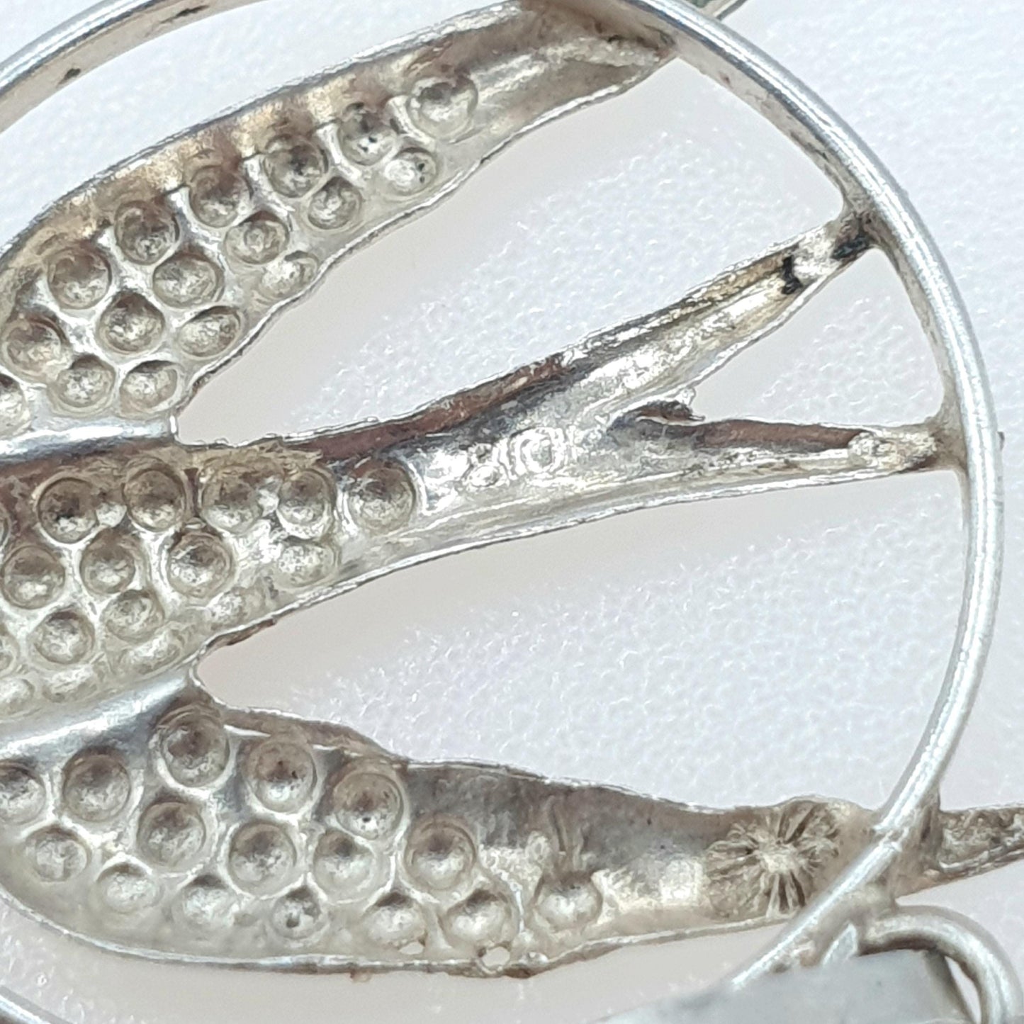 Antique Victorian Solid Silver Bird Pendant Pastry Cutter Swallow Gift Cute Unisex Vintage Womens Necklace Jewellery Jewelry