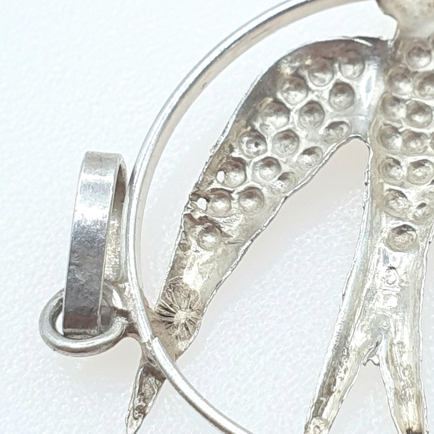 Antique Victorian Solid Silver Bird Pendant Pastry Cutter Swallow Gift Cute Unisex Vintage Womens Necklace Jewellery Jewelry