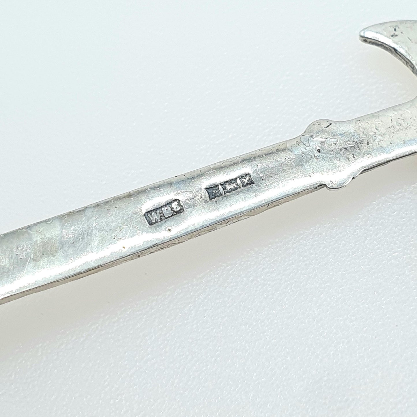 Vintage Sterling Silver Citrine Scottish Brooch Celtic Axe Pike Polearm Quartz Gemstone Gaelic Jewelry Jewellery