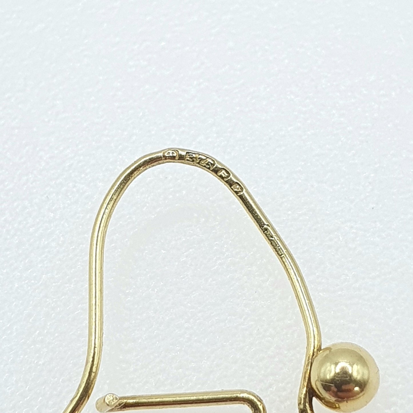 Vintage 9ct Gold Bird Hook Earrings Swallow Songbird Animal Birds Drop Dangle Solid 9k 9kt Jewelry Jewellery Retro