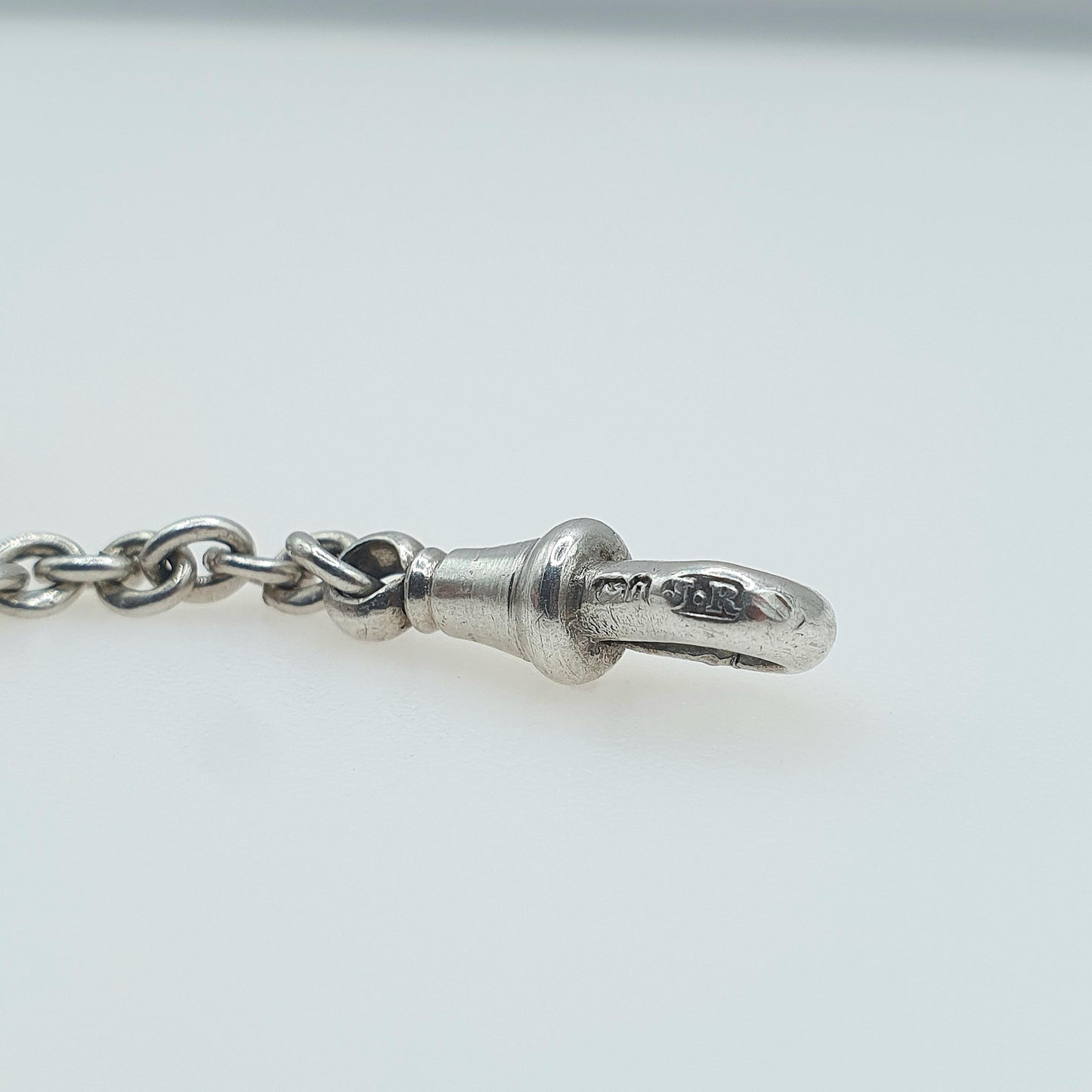 Antique Victorian Sterling Silver Albertina Chain Bracelet Rope Knot Link Filigree Bead Womens Vintage Jewellery Jewelry 17.5cm 6.9” 7.34g