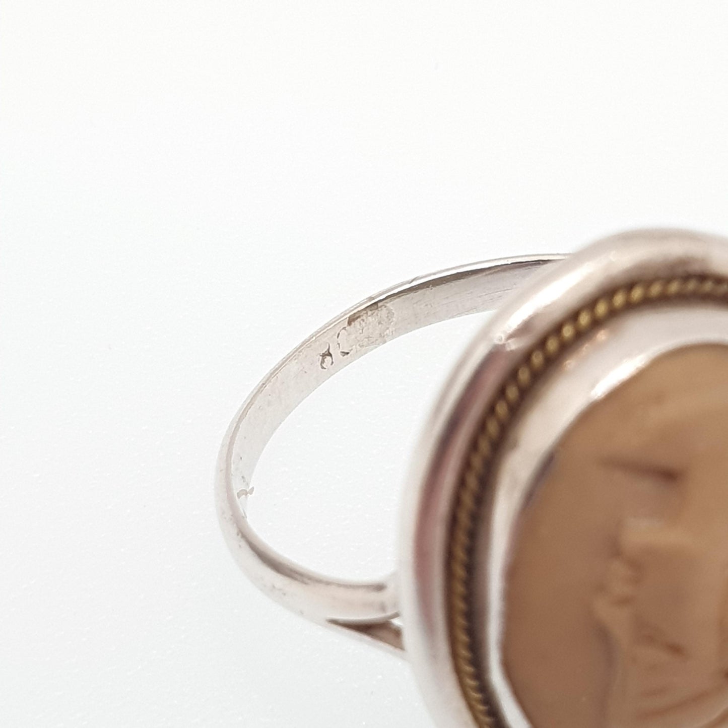 Antique Solid Silver Centurion Lava Cameo Ring Hand Carved Roman Soldier Naples Pompeii Vintage Signet Jewelry Jewellery