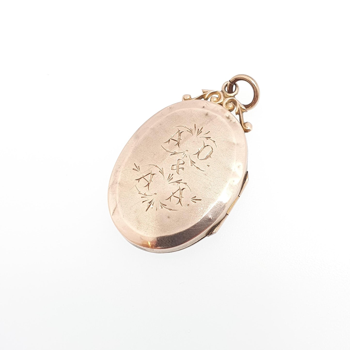 Antique 9ct 9k Gold Ruby Paste Locket Seed Pearl Back Front Oval Pendant Picture Photo Vintage Jewelry Jewellery