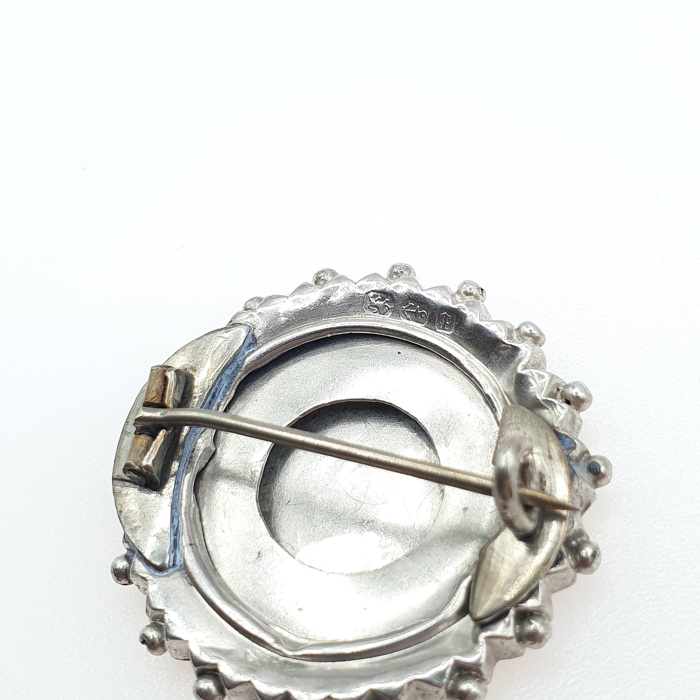 Antique Victorian Sterling Silver Flower Basket Brooch Rose Gold 1885 Hallmark Women Jewellery Jewelry Vintage Mens