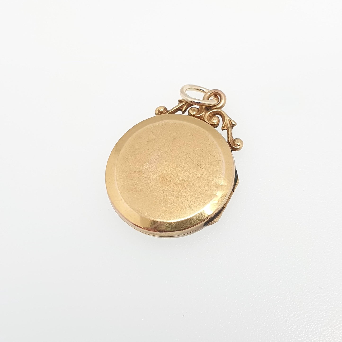 Antique 9ct 9k Gold Bird Locket Ruby Diamond Pastes Back and Front Cute Solid 375 Pendant Vintage Womens Jewelry Jewellery