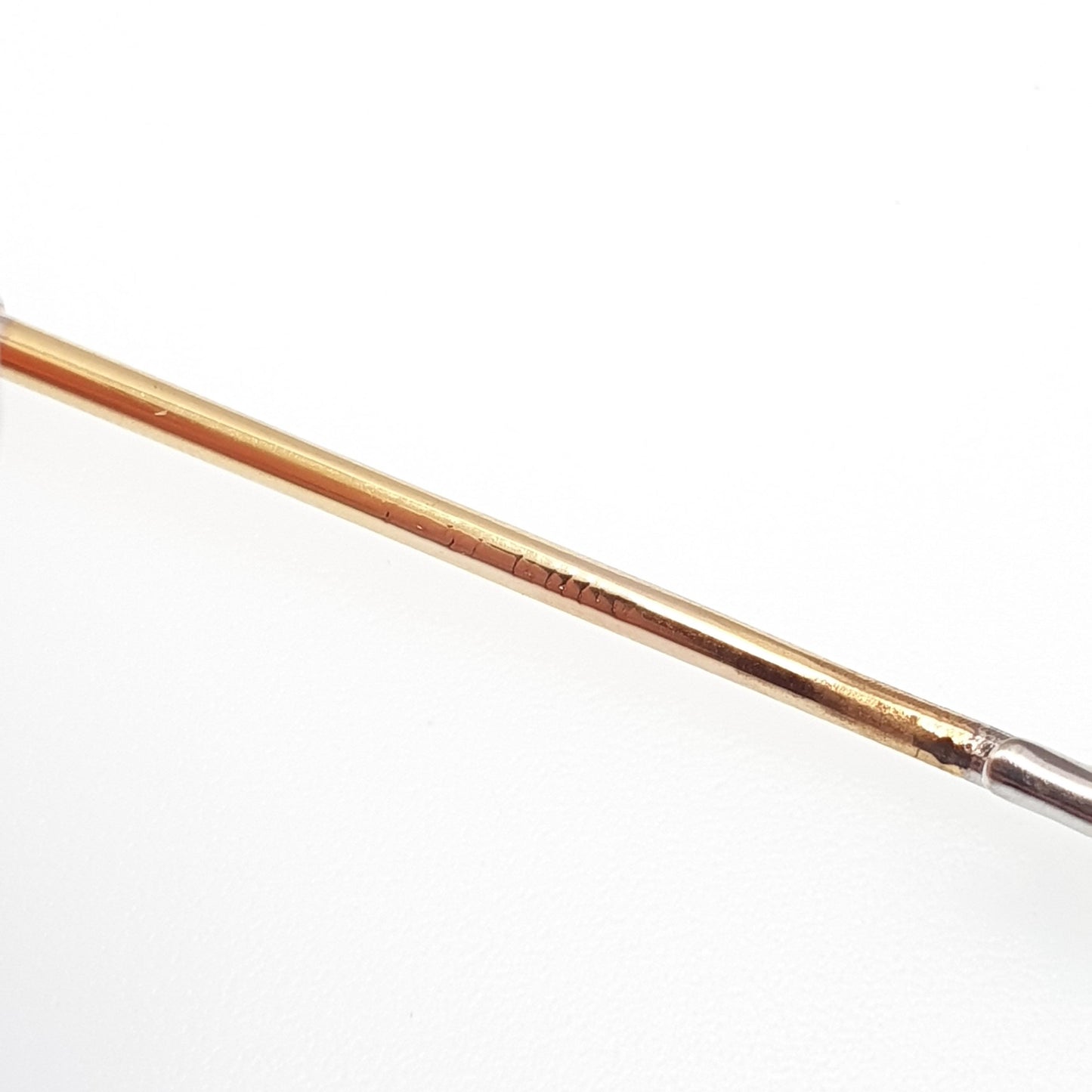 Antique 9ct Gold Riding Cane Crop Brooch Pin Solid 9k 9kt White & Yellow Old Horse Riding Equestrian Vintage Jewelry Jewellery