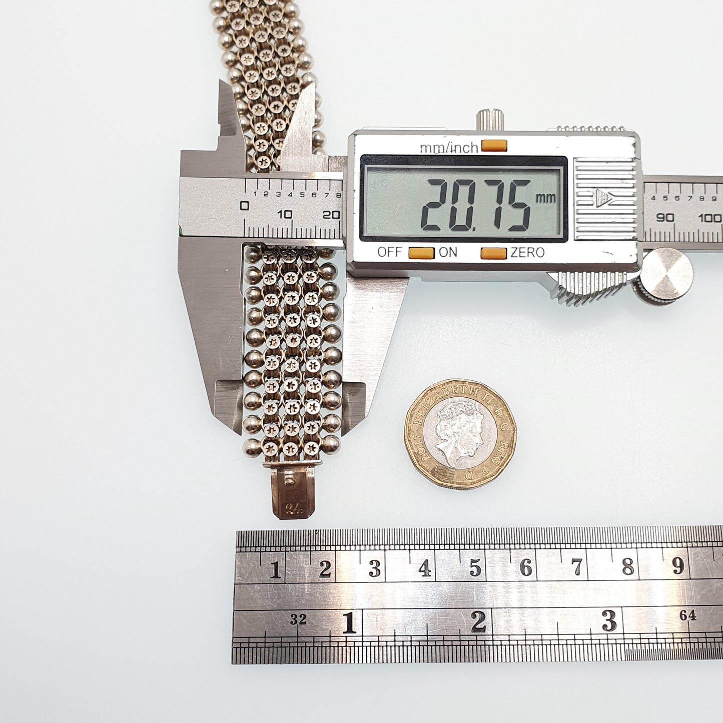 Antique Victorian Solid Silver Book Chain Bracelet Bookchain Star and Bead Belcher Link 18cm 36.19g 1800s Vintage Mens Womens