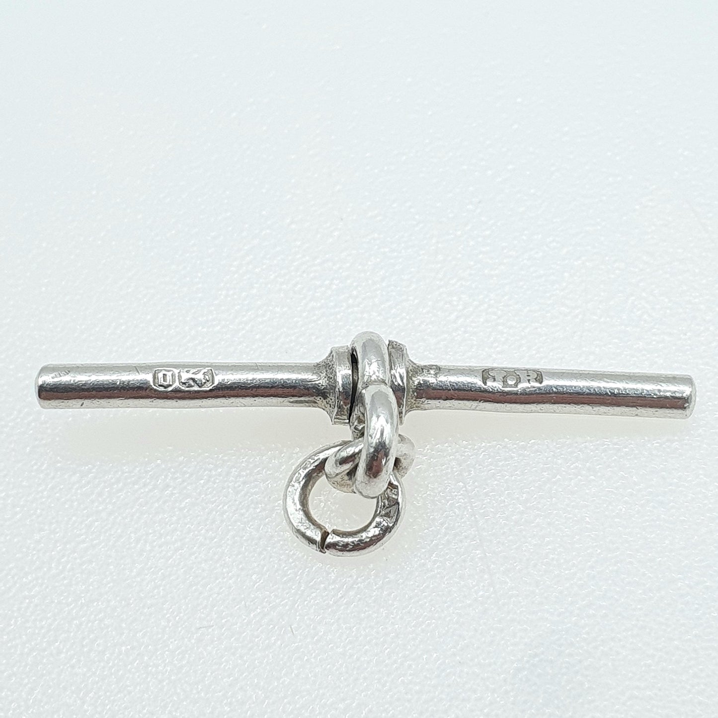 Antique Victorian Sterling Silver T Bar Pendant Small Albertina Chain Vintage Solid 925 Unisex Mens Womens Jewelry Jewellery