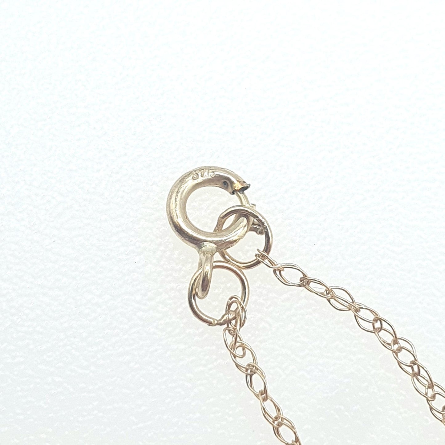 Vintage 9ct Rose Gold Rope Link Chain Necklace Very Fine Dainty Solid 9k 9kt 46cm 18.1” 0.40g Womens Jewelry Jewellery