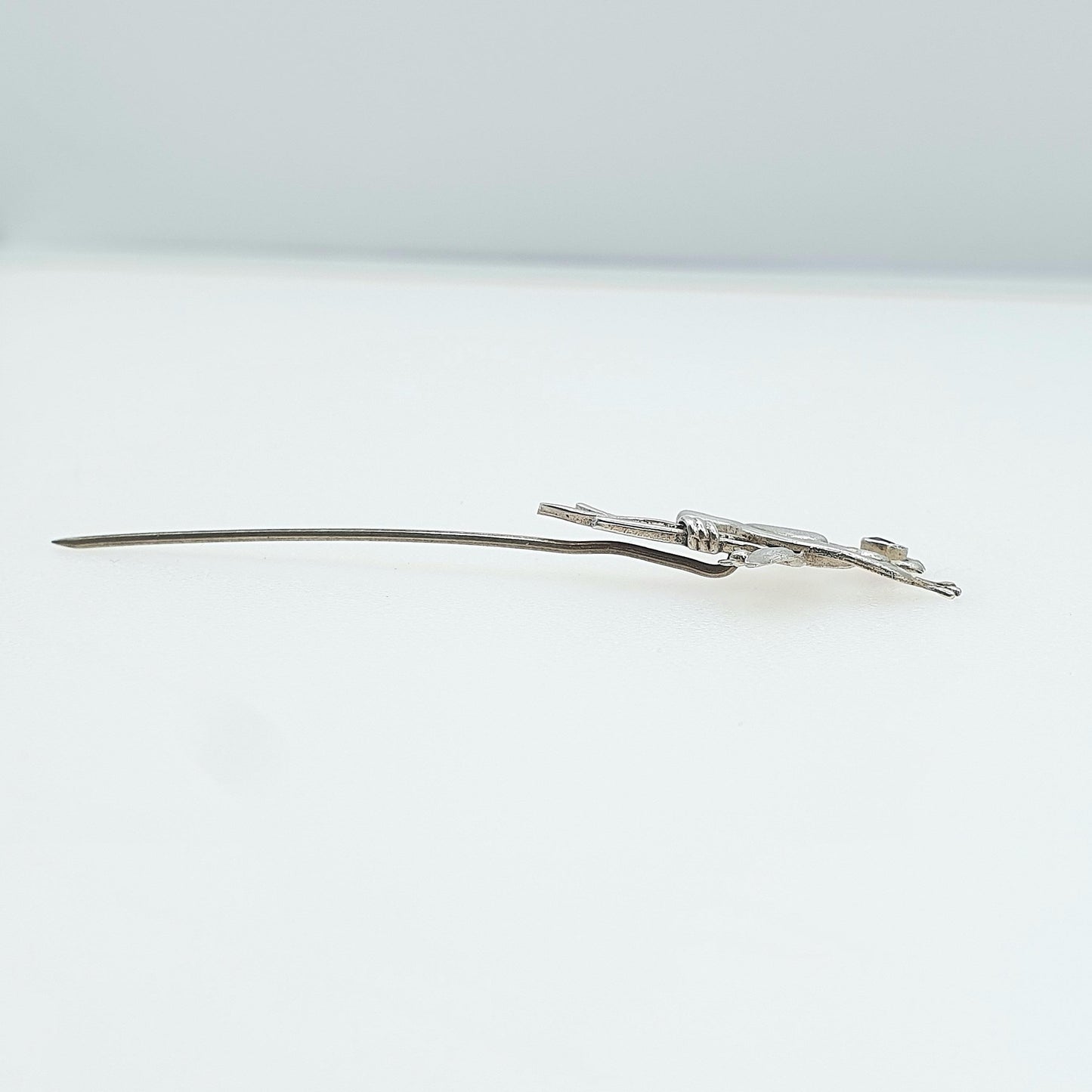 Antique Art Nouveau Sterling Silver Bird Amethyst Stick Pin Art Nouveau Gemstone Lapel Vintage Jacket Coat Mens Gents Jewelry Jewellery