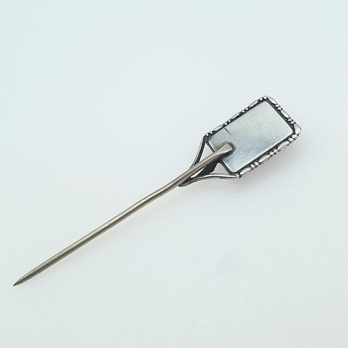 Antique Art Deco Solid Silver Butterfly Wing Stick Pin Blue Morpho 1920s Insect Bug Vintage Unisex Jewelry Jewellery