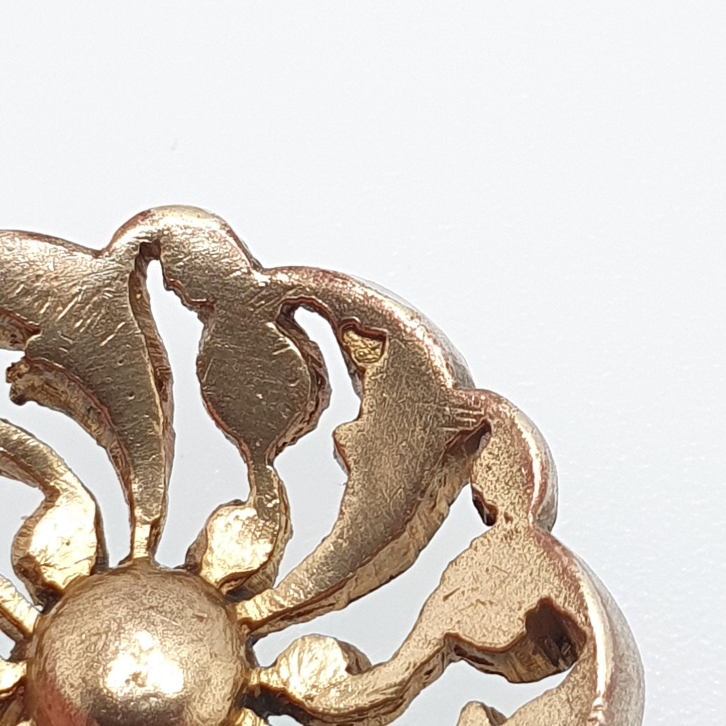 Antique Victorian Solid Silver Diamond Paste Pendant Gold Vermeil Art Nouveau Necklace Spiral Swirl Foiled Vintage Womens Jewellery Jewelry