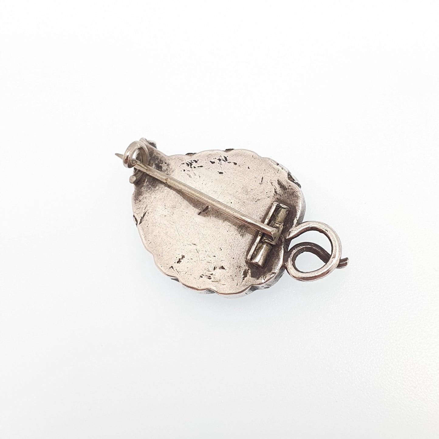 Antique Solid Silver Fossil Leaf Brooch Pin Victorian Curios Unique Ancient Genuine Real Vintage Jewellery Jewelry