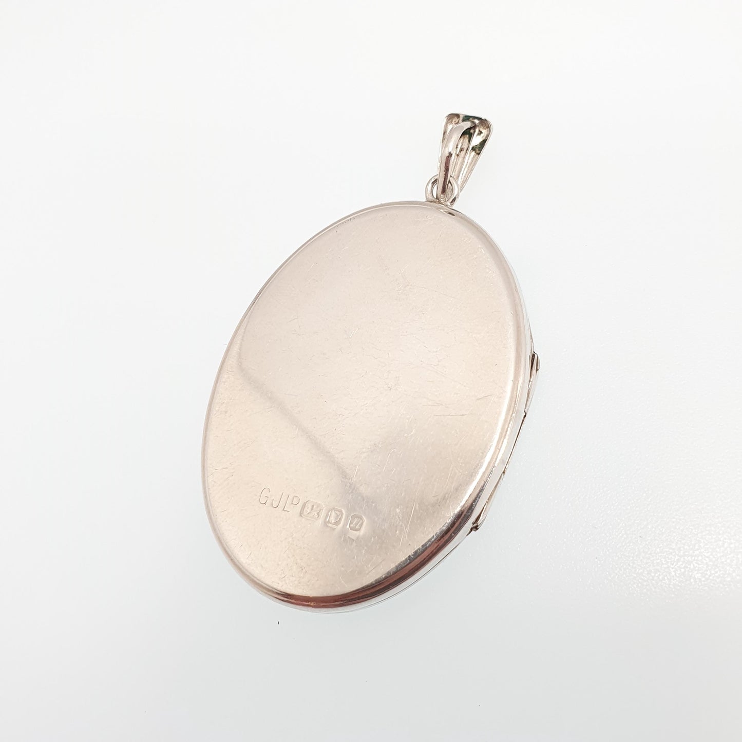 Vintage GEORG JENSEN Sterling Silver Locket Very Large Big 1968 Hallmark Flower Engraved Necklace Pendant Picture Photo Jewelry Jewellery