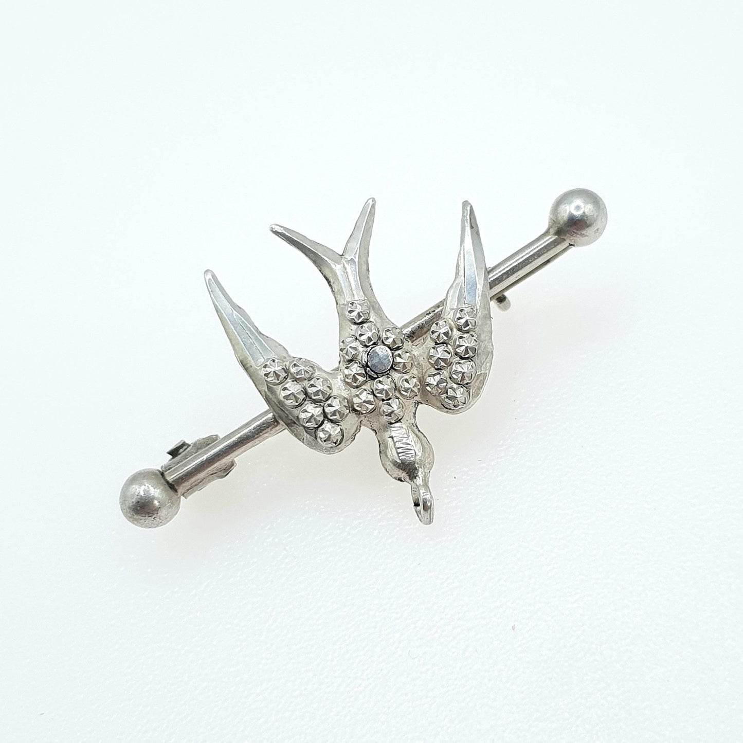 Antique Victorian Solid Silver Bird Brooch Pastry Cutter Swallow Vintage Jewelry Jewellery Mens Womens Unisex
